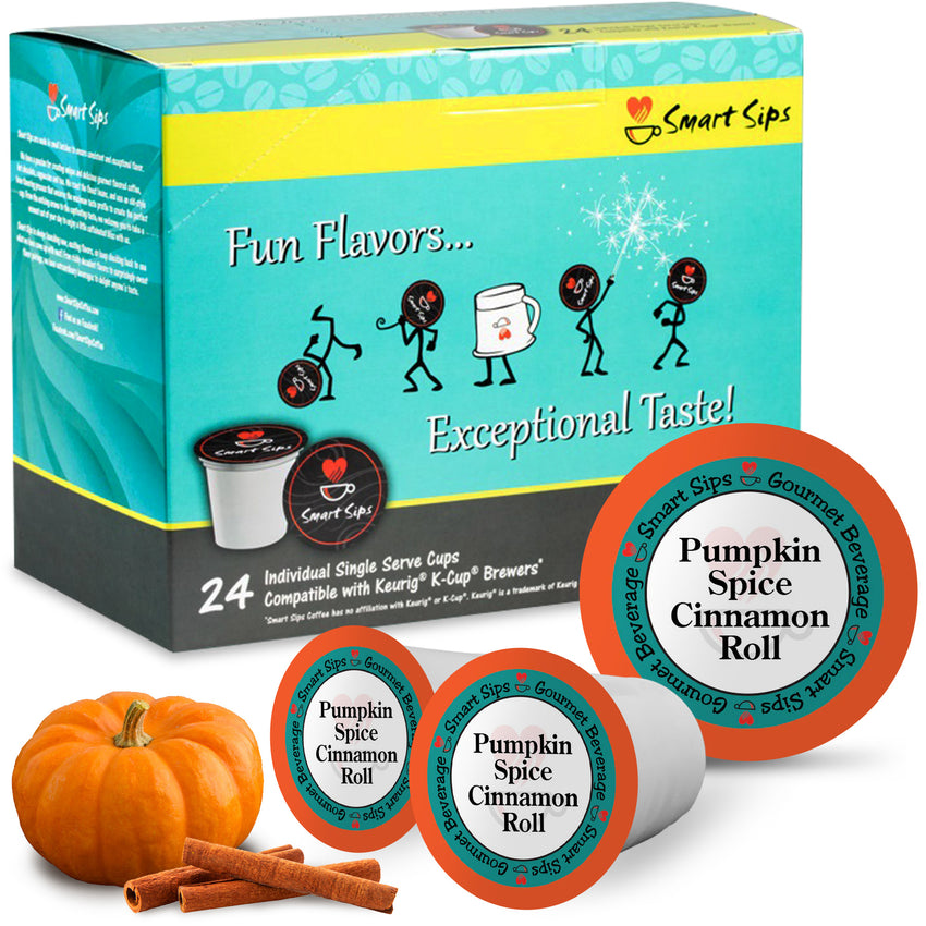 pumpkin spice cinnamon roll flavored coffee smart sips coffee for keurig k-cup brewers