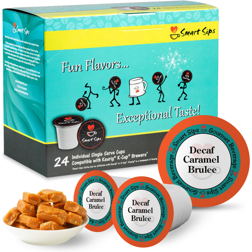 decaf caramel brulee coffee pods