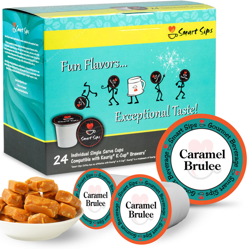 caramel brulee flavored coffee smart sips coffee keurig k-cup