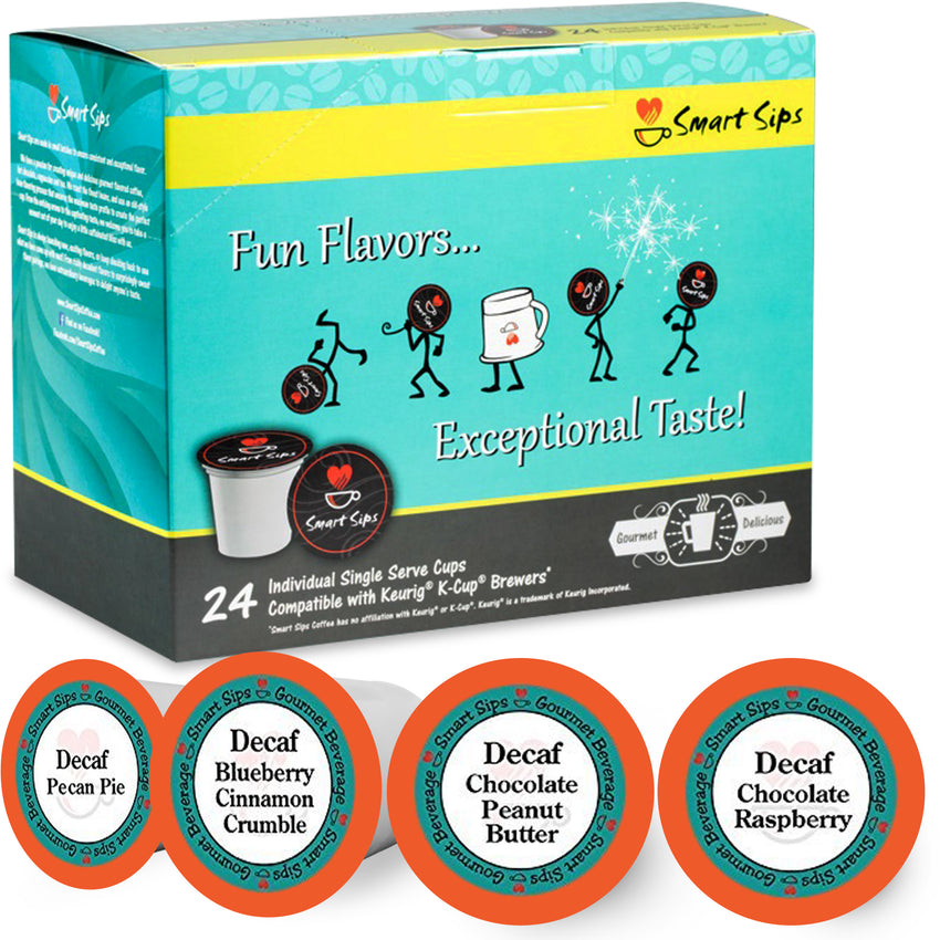 decaf variety pack smart sips coffee keurig k-cup