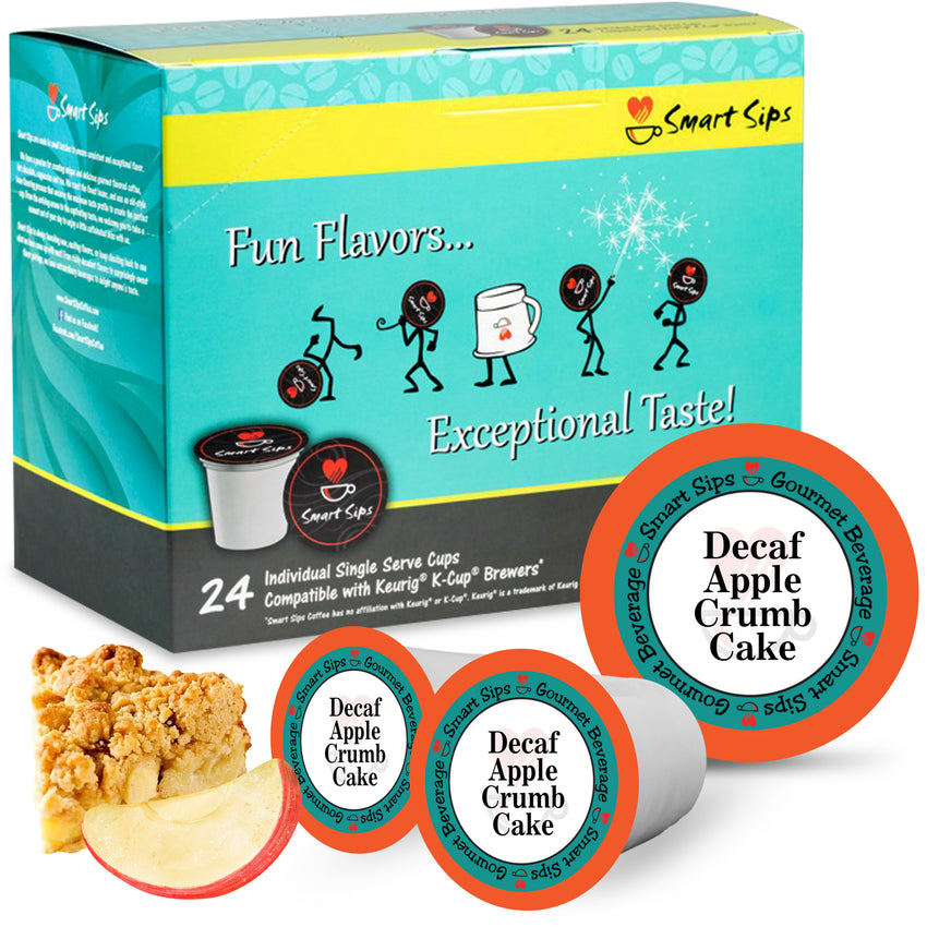 decaf apple crumb cake flavored coffee for keurig k-cup brewers