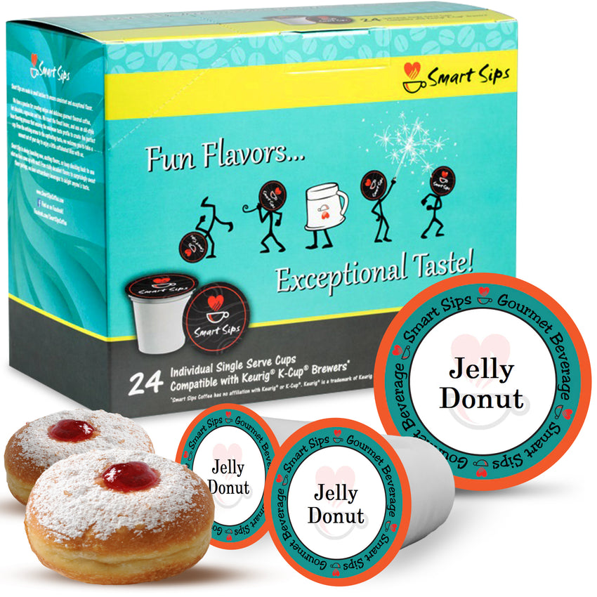 jelly donut coffee smart sips for keurig k-cup brewers