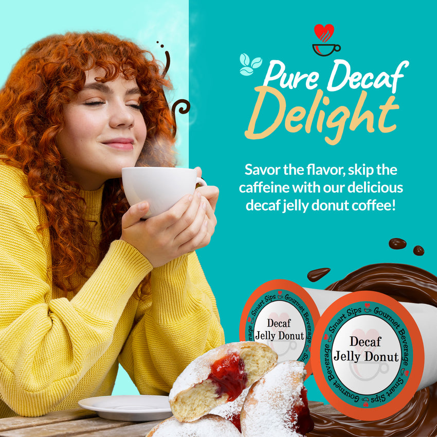 decaf jelly donut coffee pods