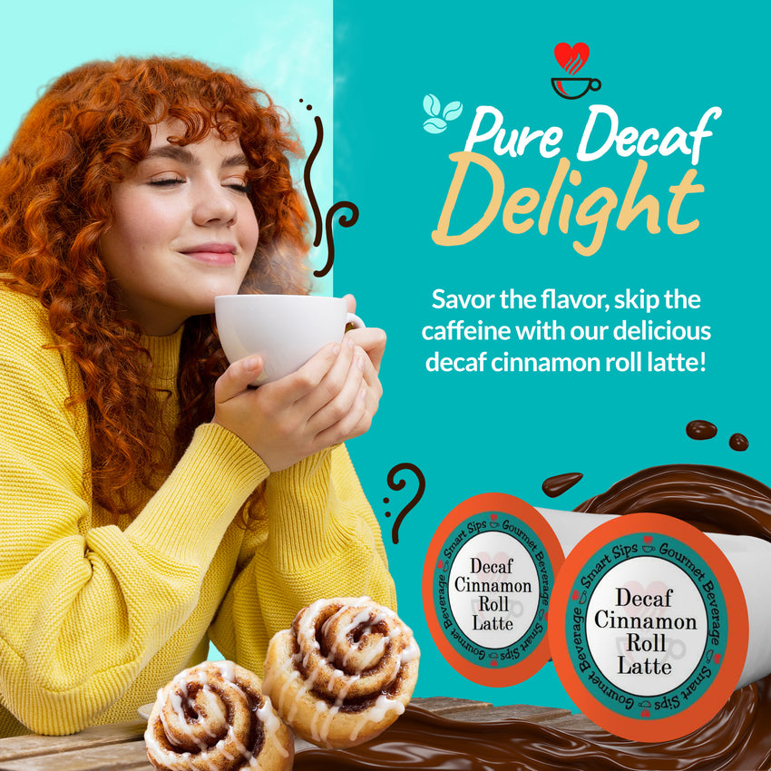 decaf cinnamon roll latte pods