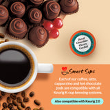 decaf chocolate cherry cordial flavored coffee for keurig k-cup brewers