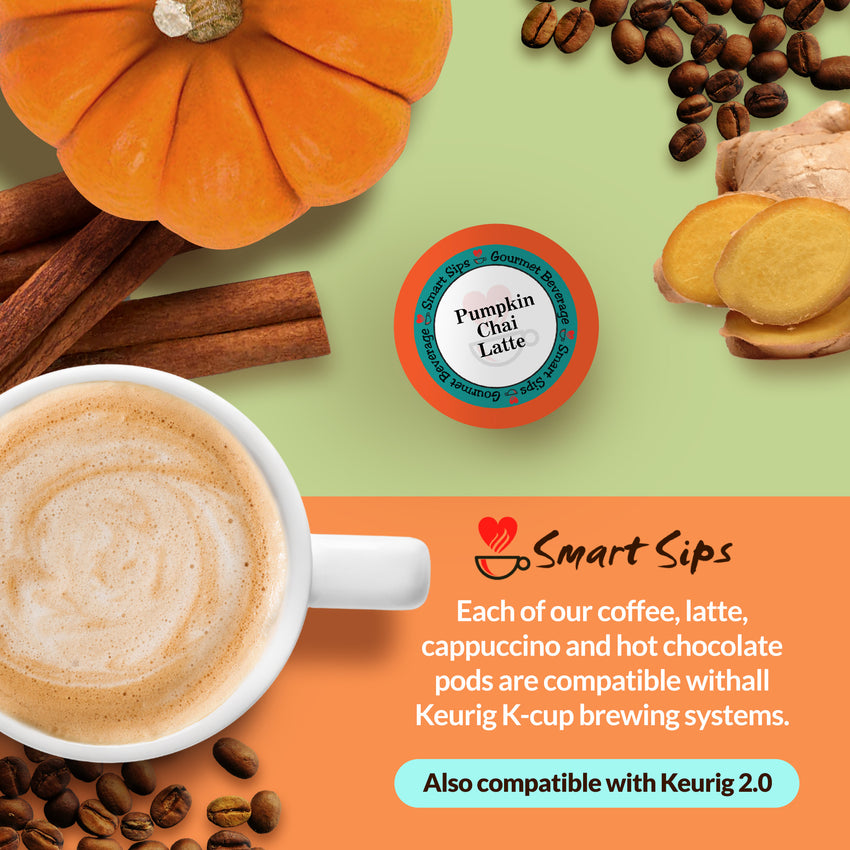 pumpkin chai latte smart sips coffee for keurig k-cup brewers