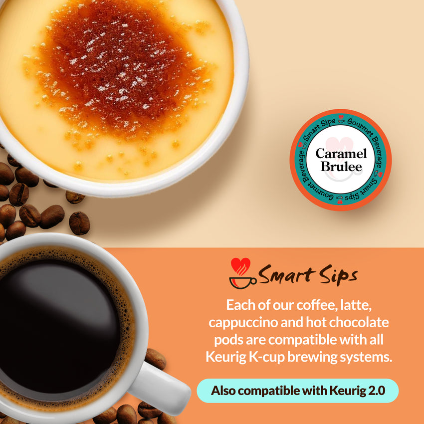 caramel brulee flavored coffee smart sips coffee keurig k-cup