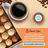 white chocolate hazelnut truffle flavored coffee for keurig k-cup brewers