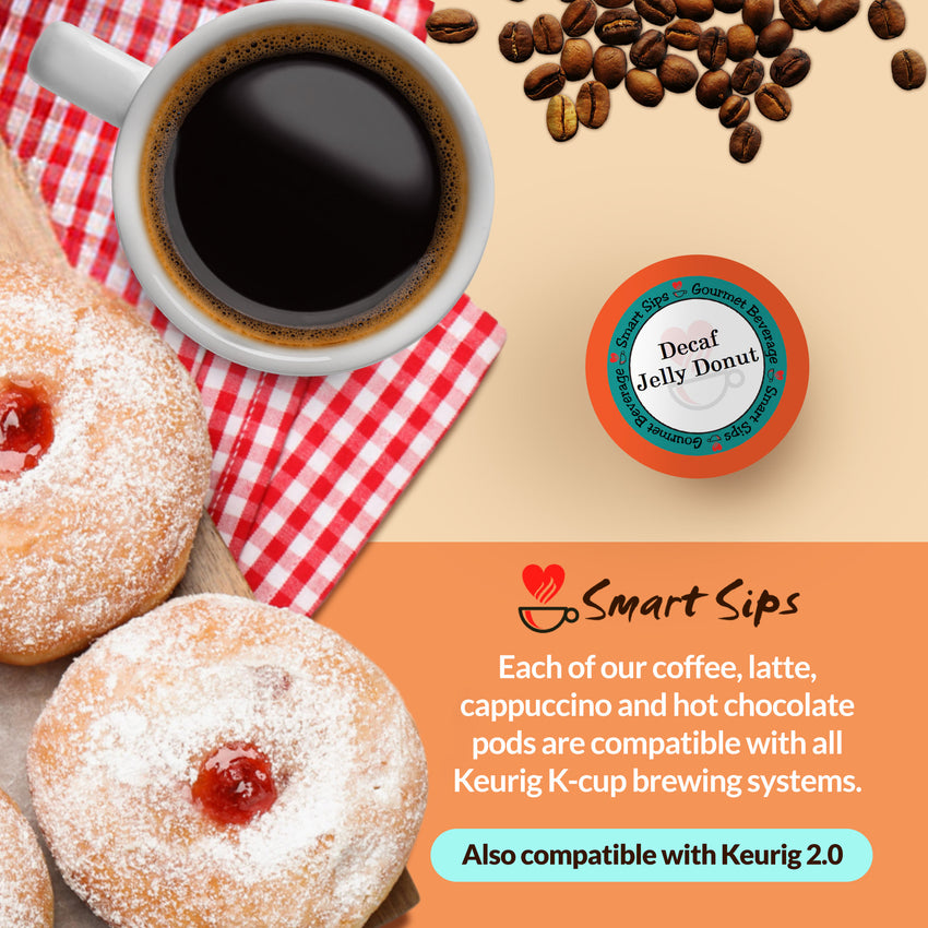 decaf jelly donut coffee pods