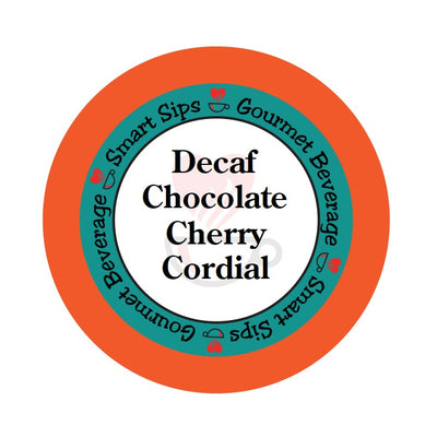 Decaf Chocolate Cherry Cordial Coffee, Decaffeinated Flavored Coffee Pods for Keurig K-cup Brewers